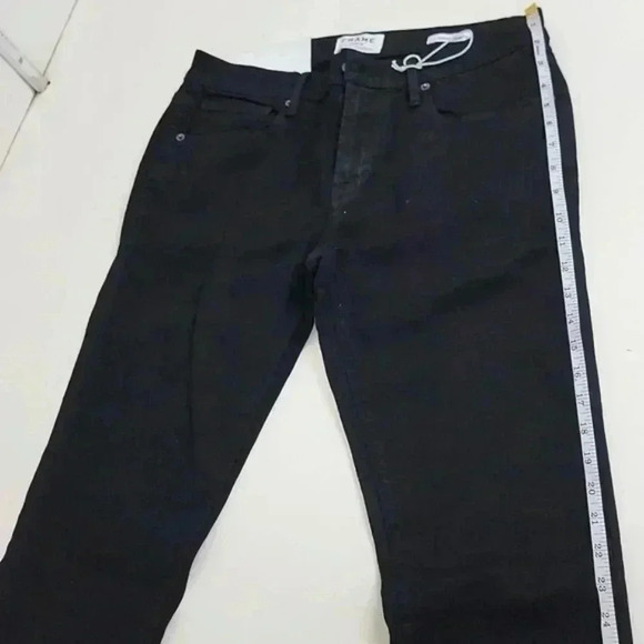 Frame L’Homme Black Low Rise Skinny Jeans In Noir - Picture 4 of 14